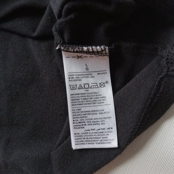 Old Navy Soft Washed Black and Gray Colorblock Short Sleeve Crew Neck Tee Large - Picture 4 of 9
